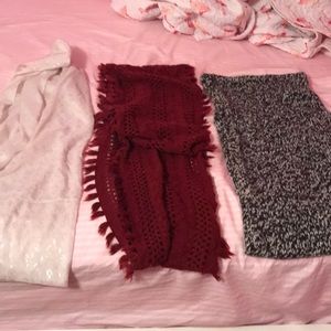 Three infinity scarfs